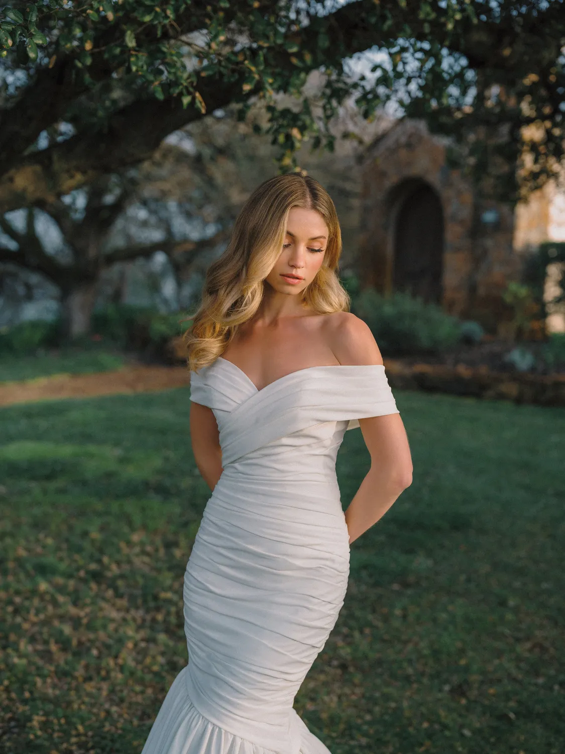 Allure Bridals A1483 brudekjole ivory havfrue satin