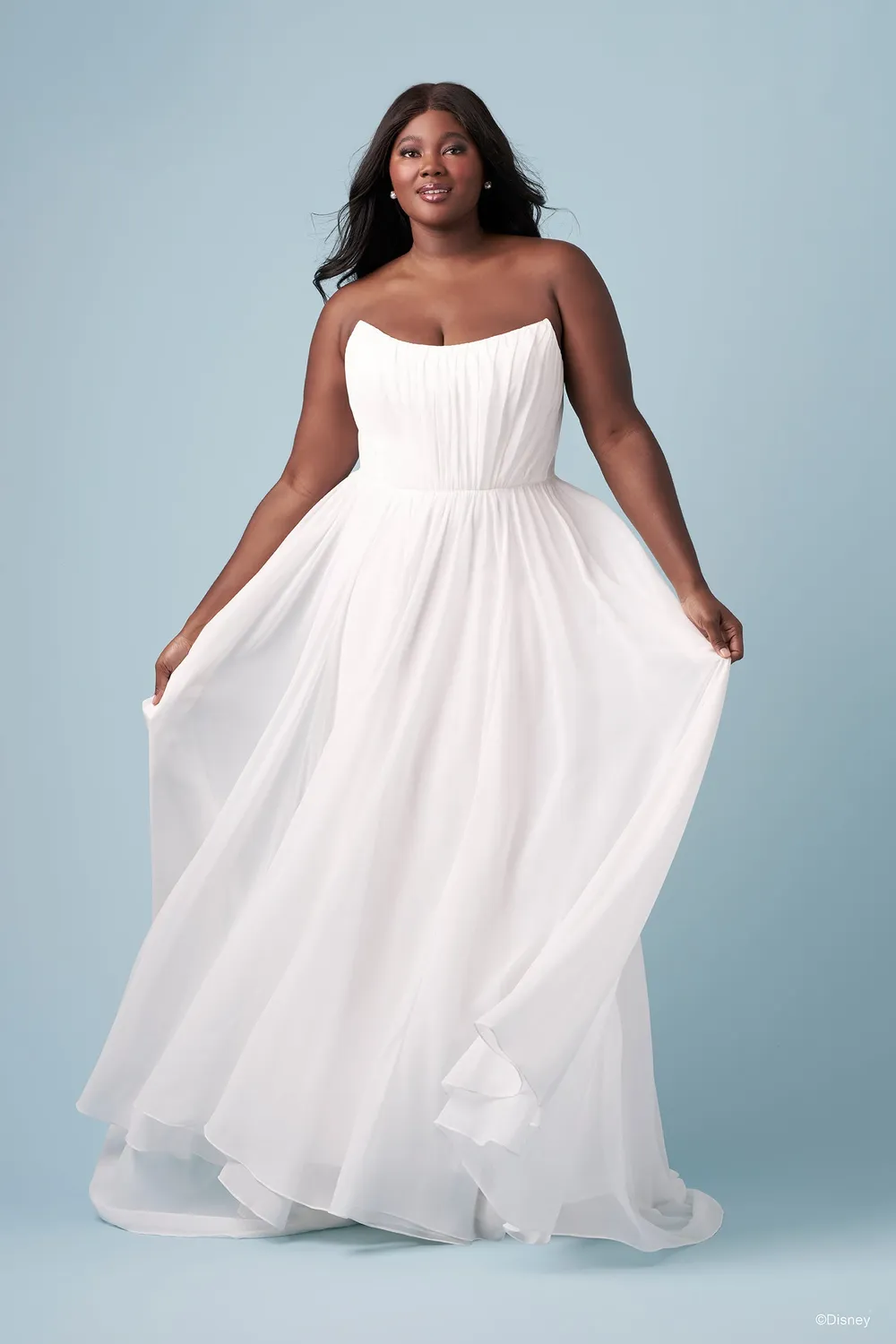 Disney D464 Jasmine brudekjole chiffon ivory