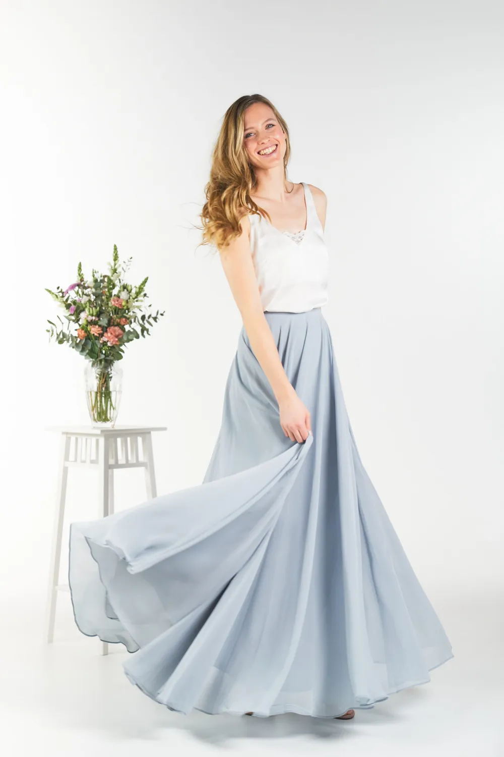 Sanna Lindström Dahlia top Blütenweiß str. 36–48