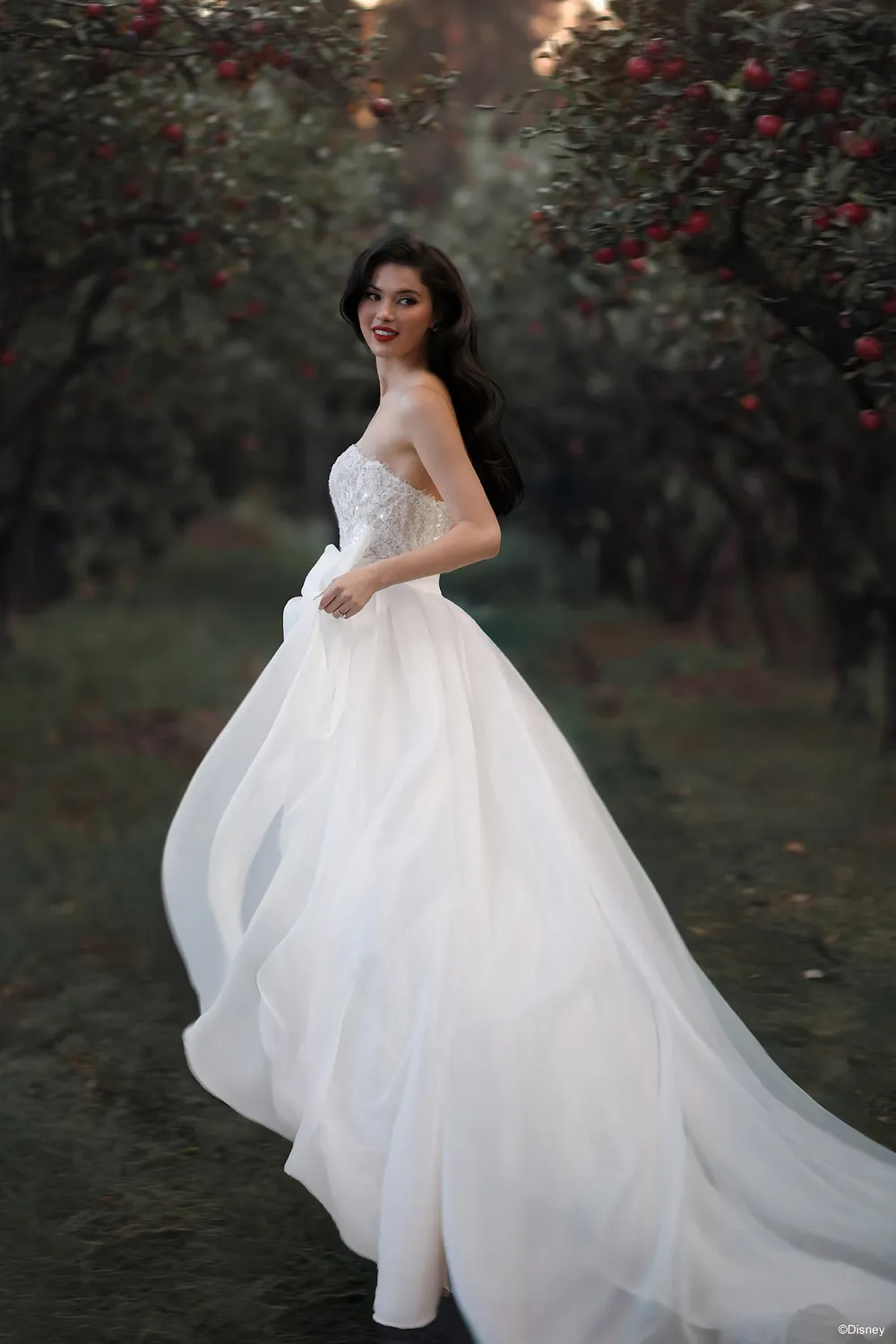 Allure Bridal Disney D477T Snow White brudekjole ivory overskirt