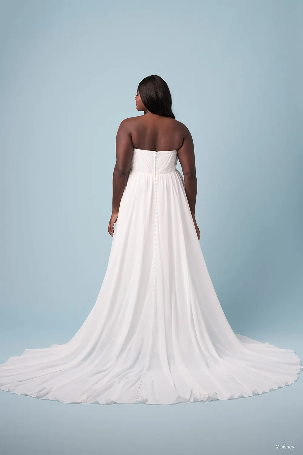 Disney D464 Jasmine brudekjole chiffon ivory