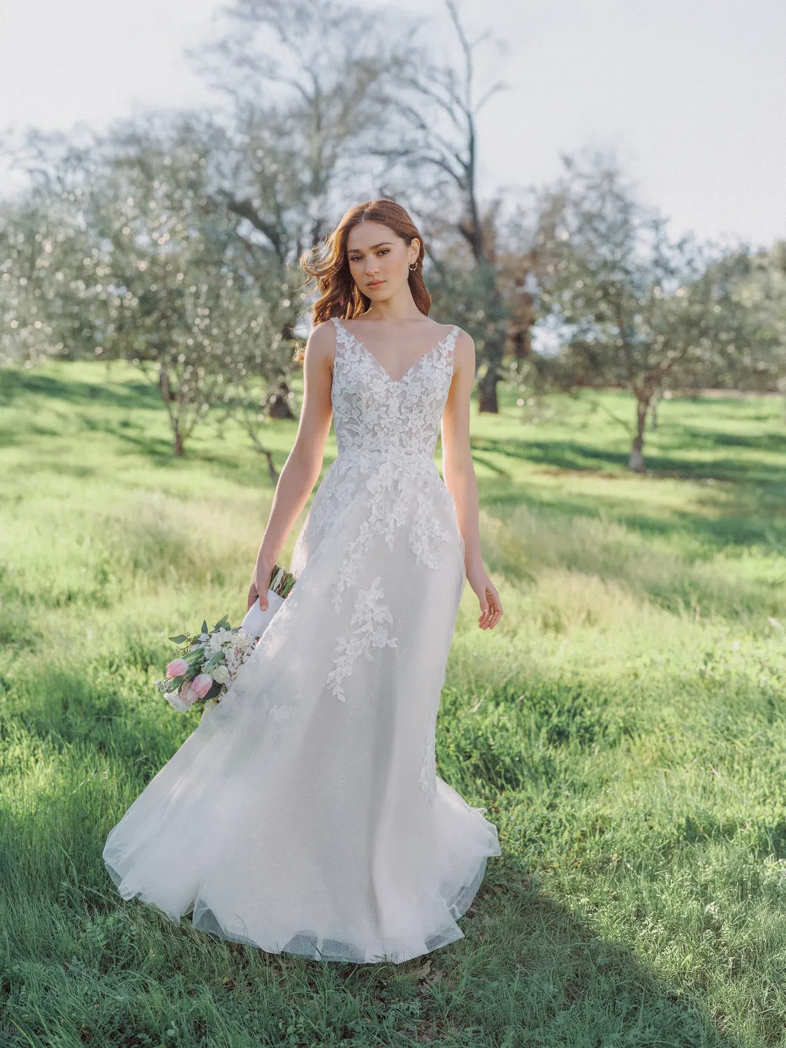 Allure Bridal R3983 brudekjole champagne/ivory A-line blonde