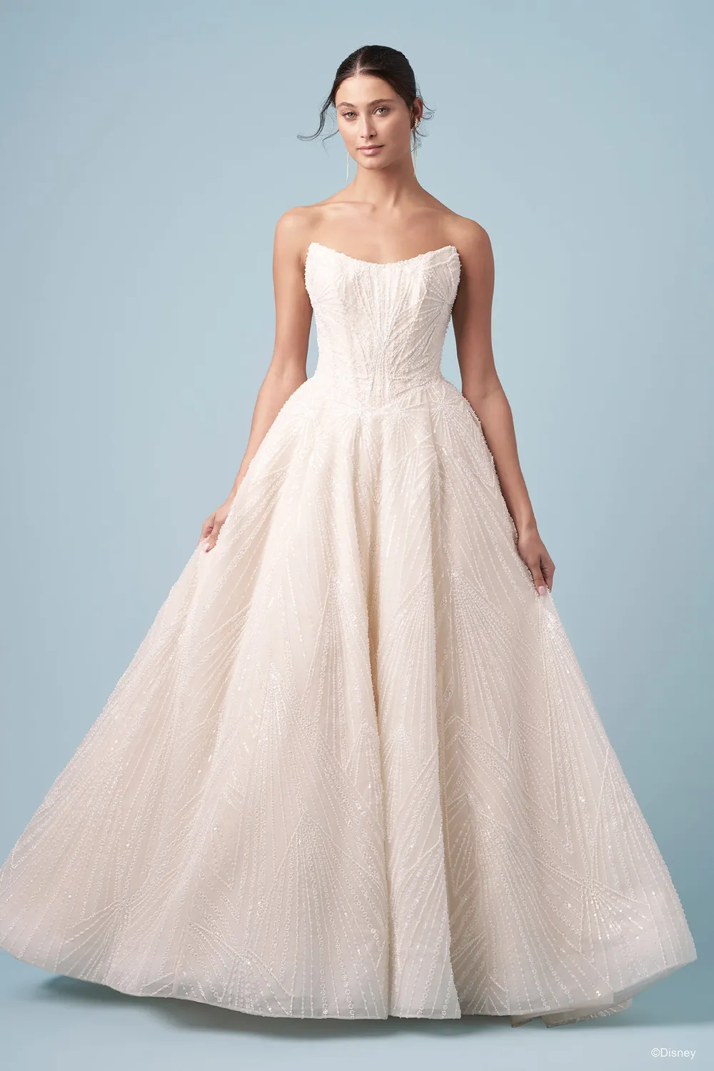 Allure Bridal Disney Fairy Tale Weddings D478 Tiana brudekjole light gold