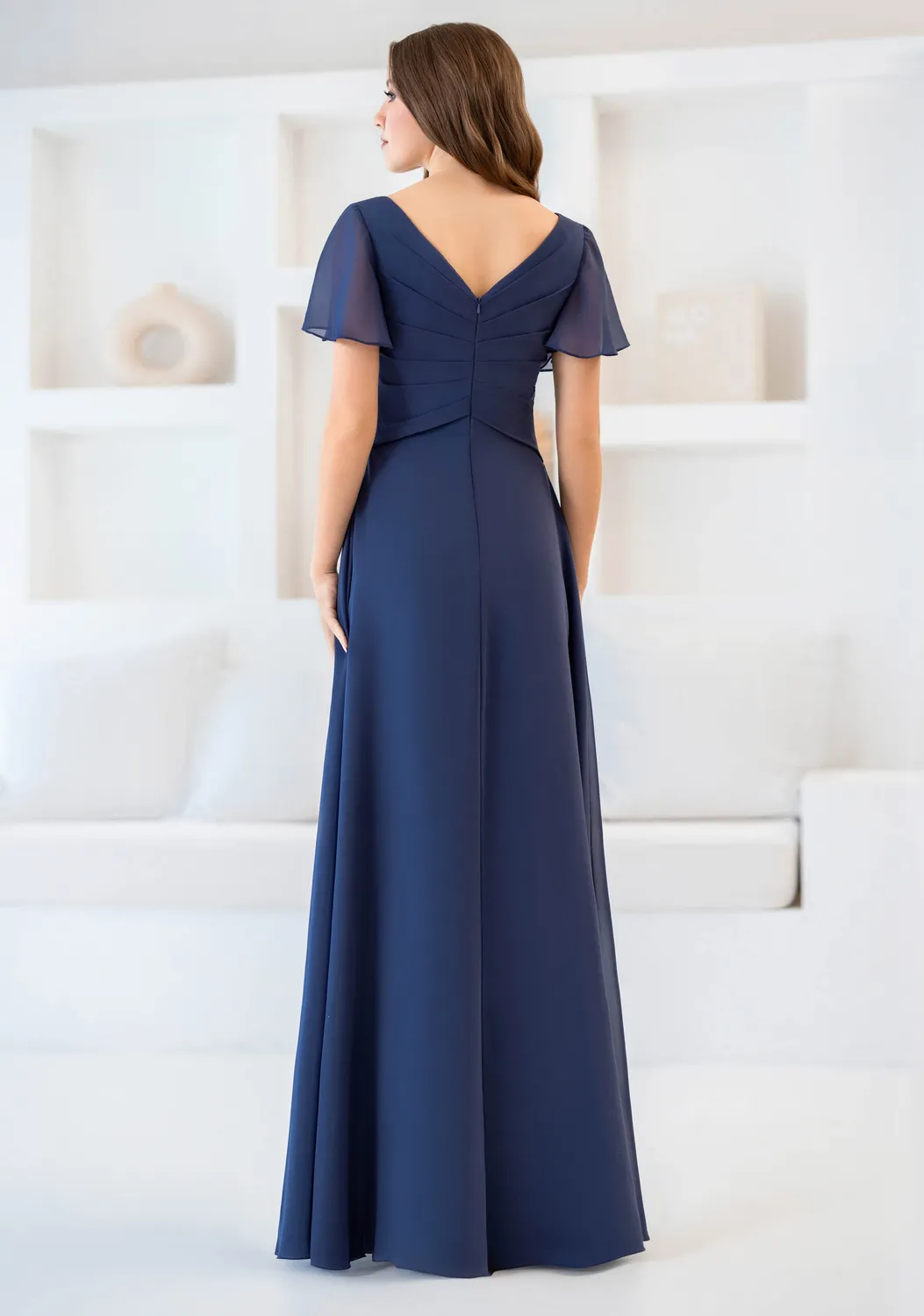 Princesa La Princessa CK5013 selskabskjole med korte ærmer