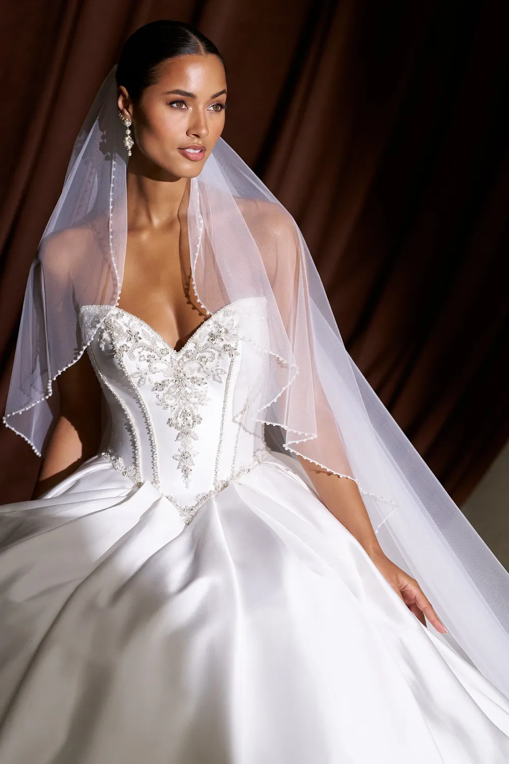 Allure Couture C842 brudekjole mikado diamond white