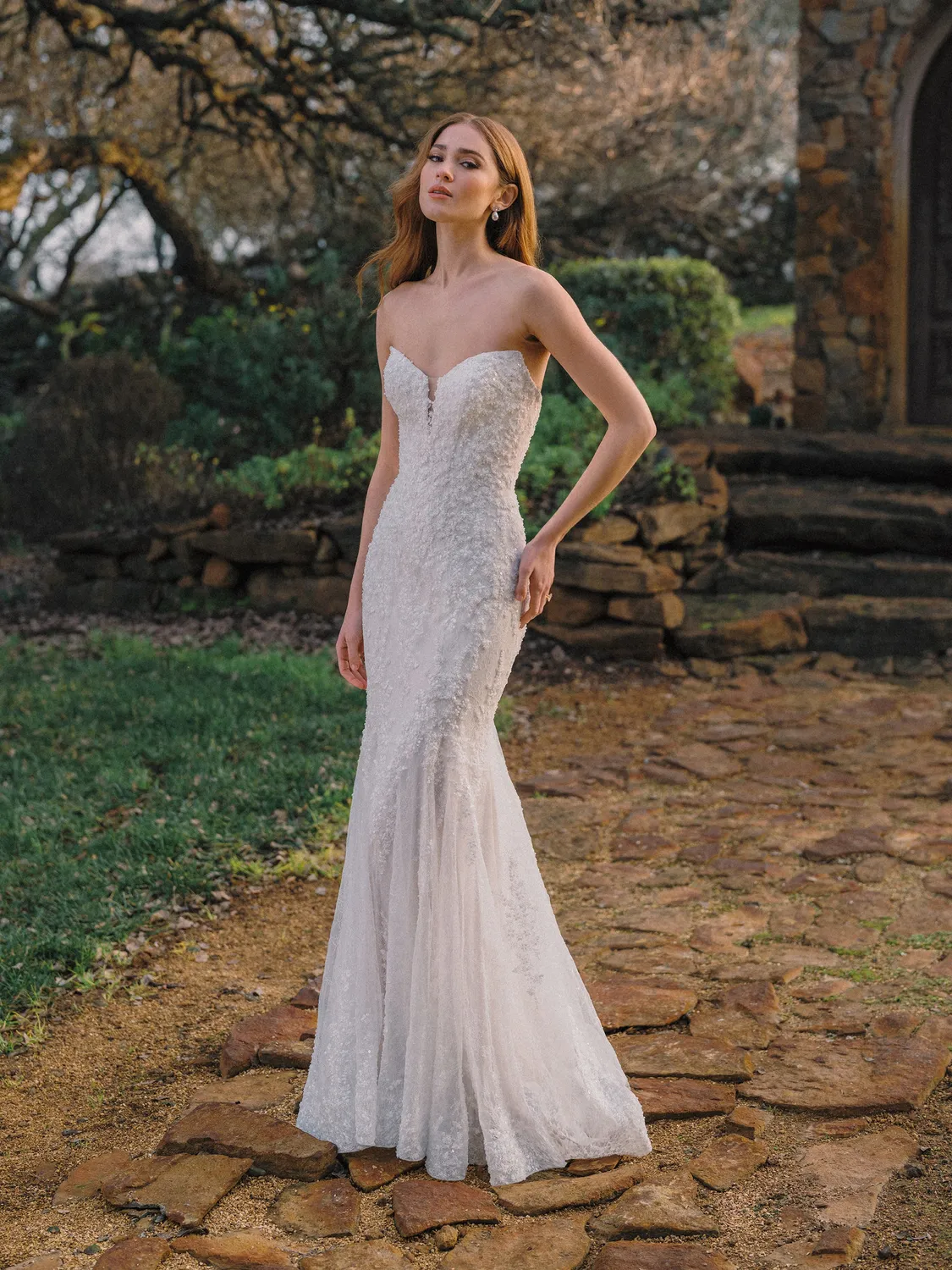 Allure Bridal A1493 brudekjole blonde fit-and-flare sand/ivory