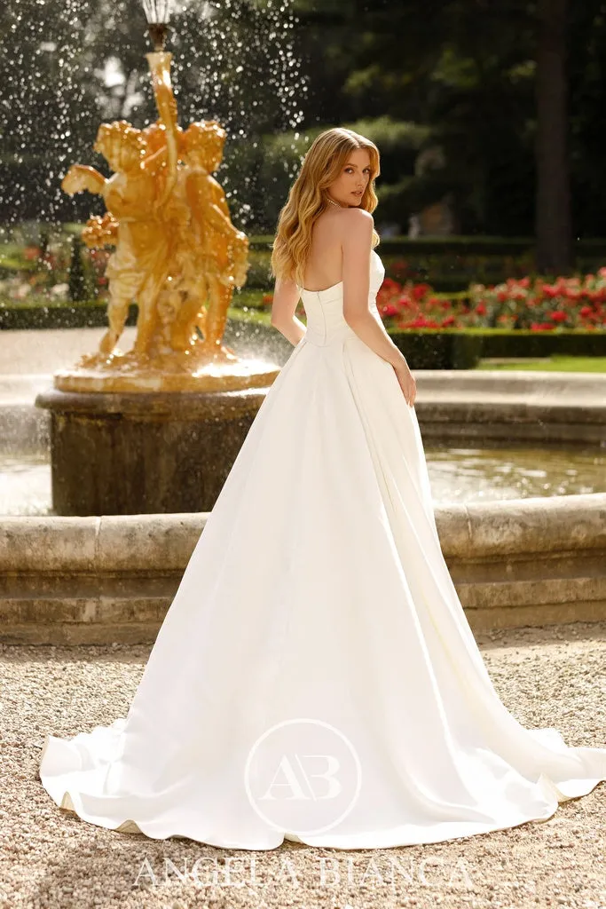 Princesa Angela Bianca ML1078 brudekjole satin