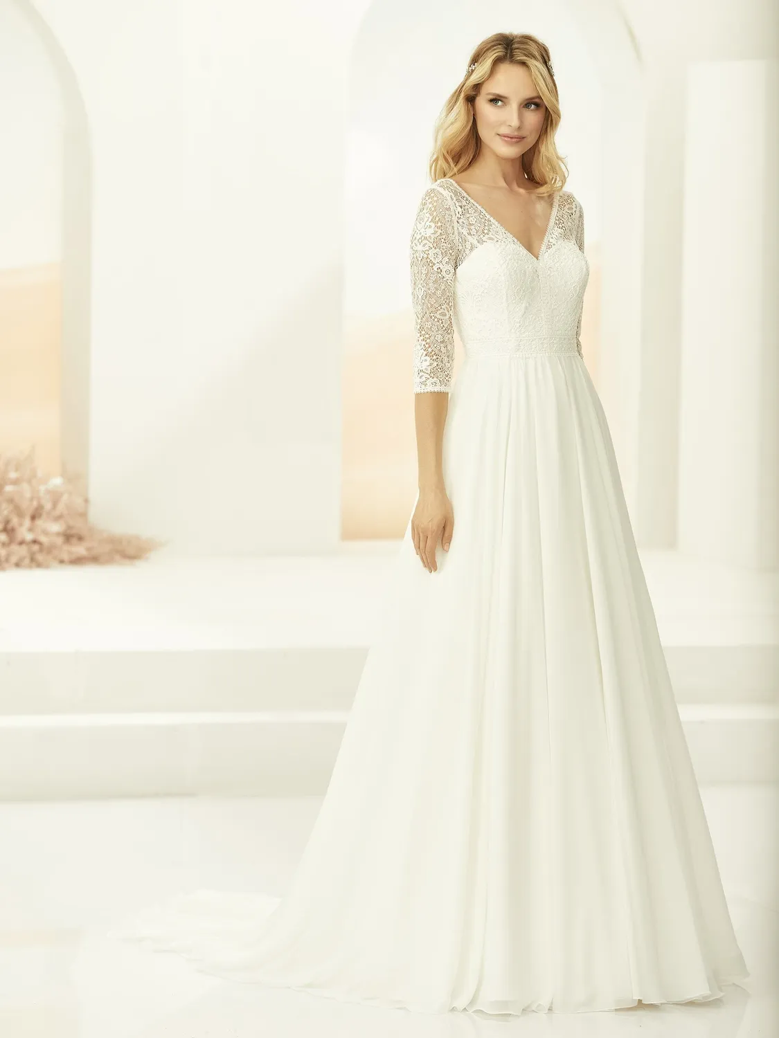 Princesa La Princessa Medusa brudekjole chiffon ærmer