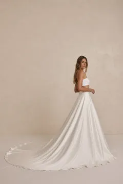Made With Love Bridal Landon Skirt brudenederdel satin med slids