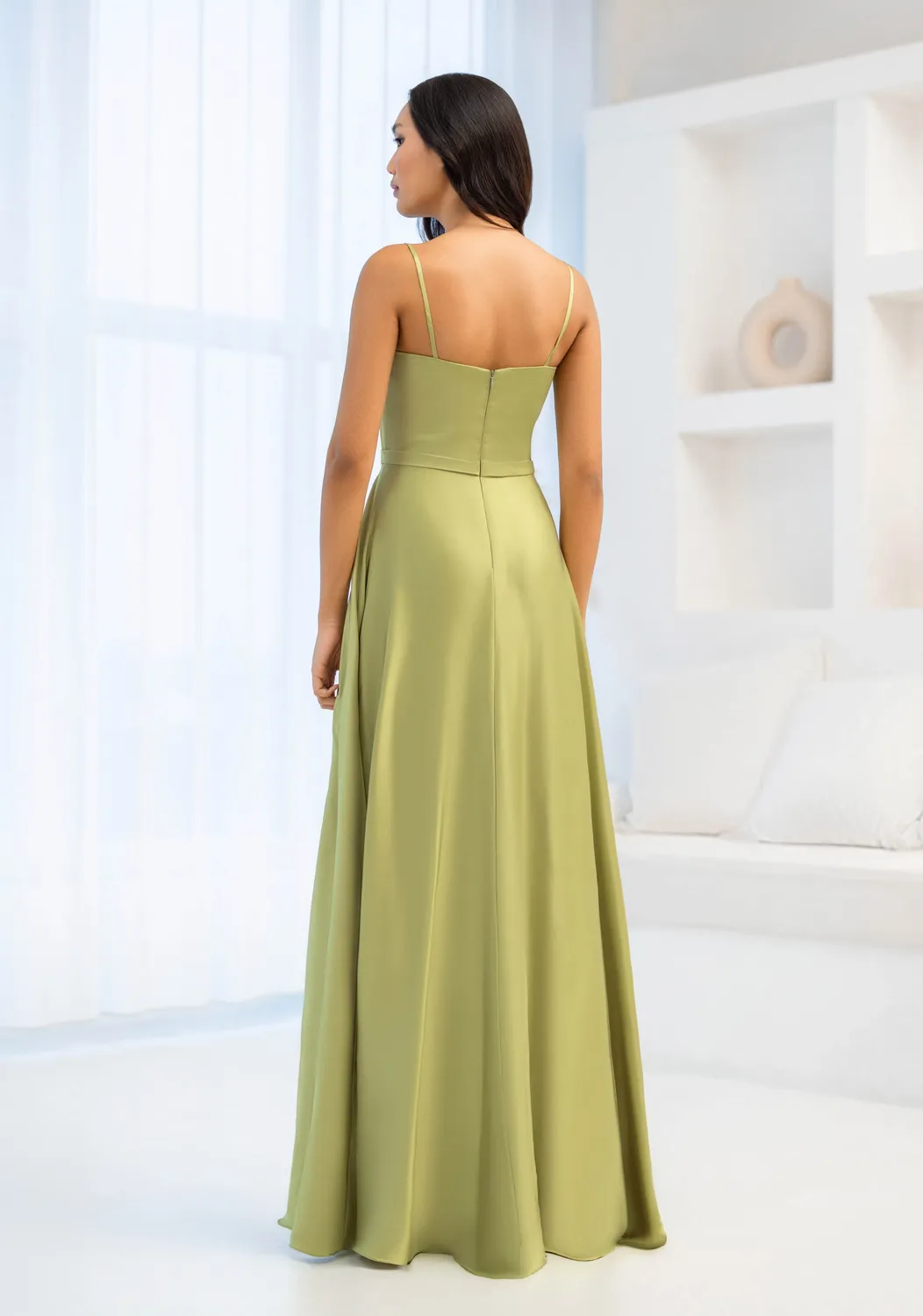 Princesa La Princessa CK5038 satinkjole A-facon wine