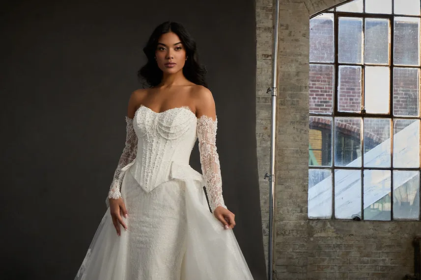 Allure Bridal Madison James MJ1279T Colleen brudeslæb ivory glimmer