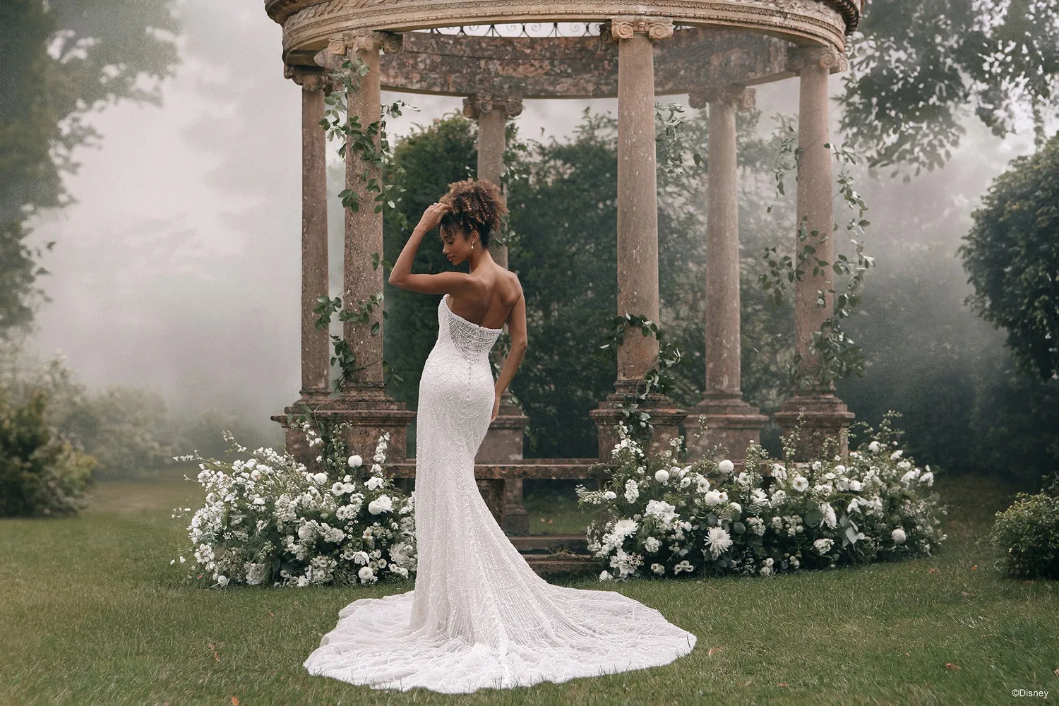 Allure Bridal Disney Platinum DP458 Tiana brudekjole paliet sand