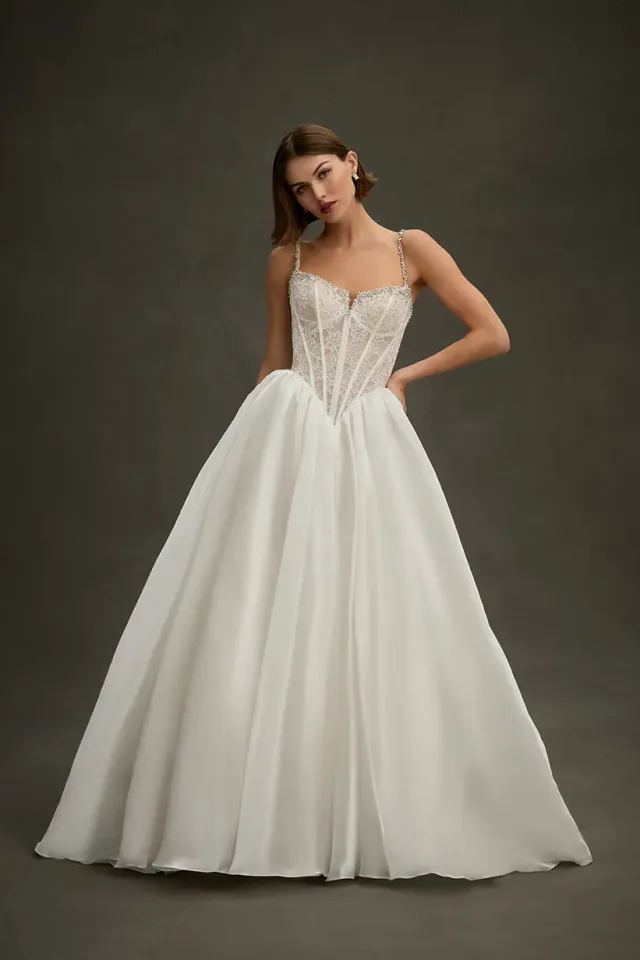 Allure Bridal MJ1288 Clementine brudekjole ivory/champagne/sølv organza