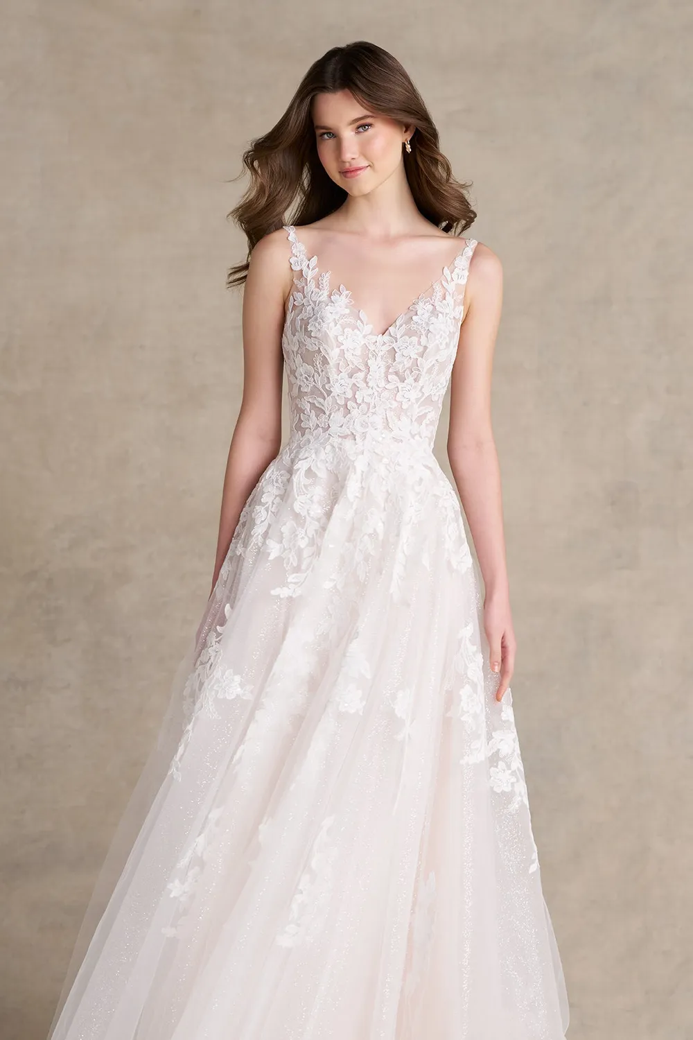 Allure Bridal R3983 brudekjole champagne/ivory A-line blonde
