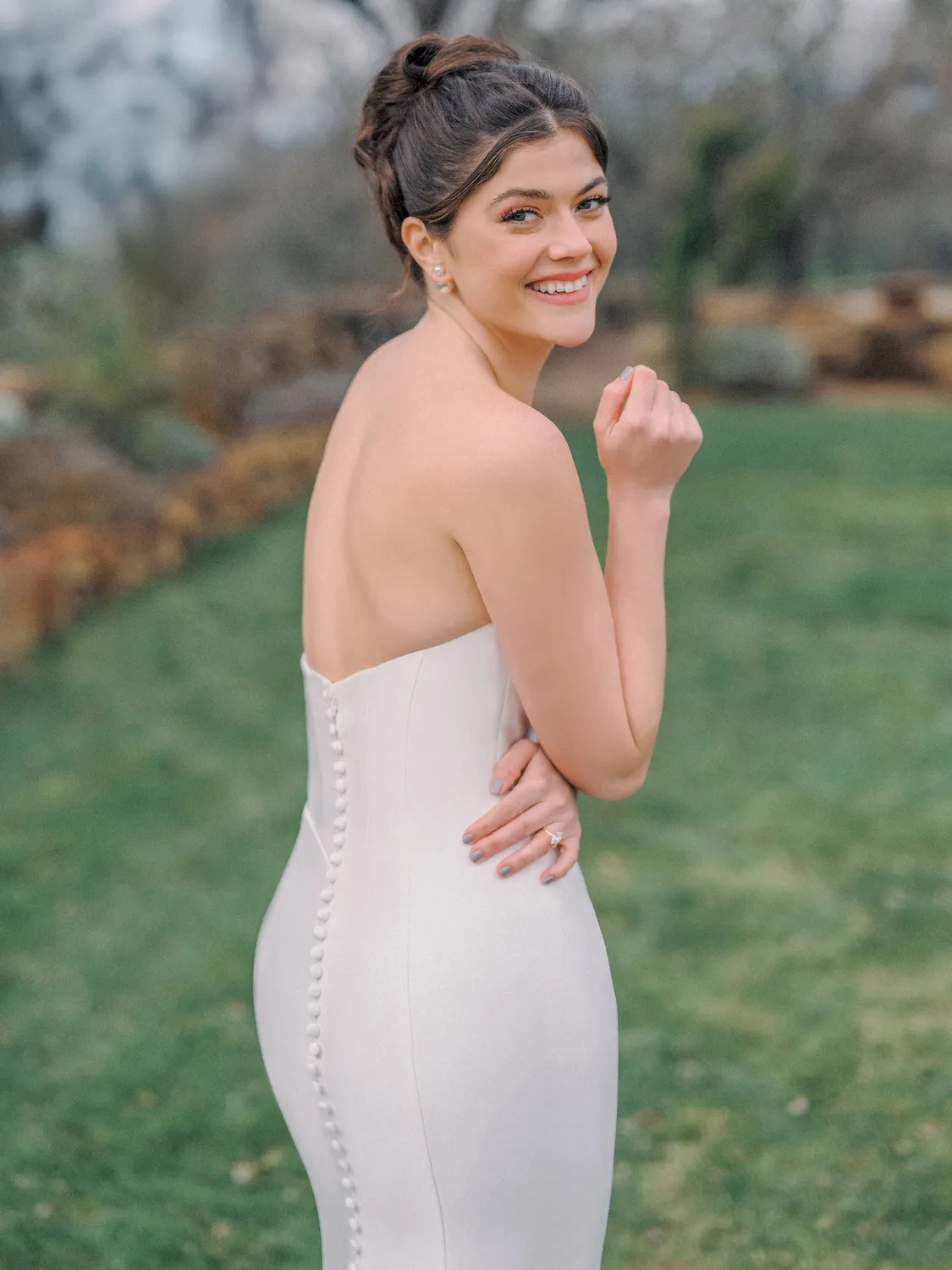 Allure Bridal R3981 brudekjole ivory mikado fit-and-flare
