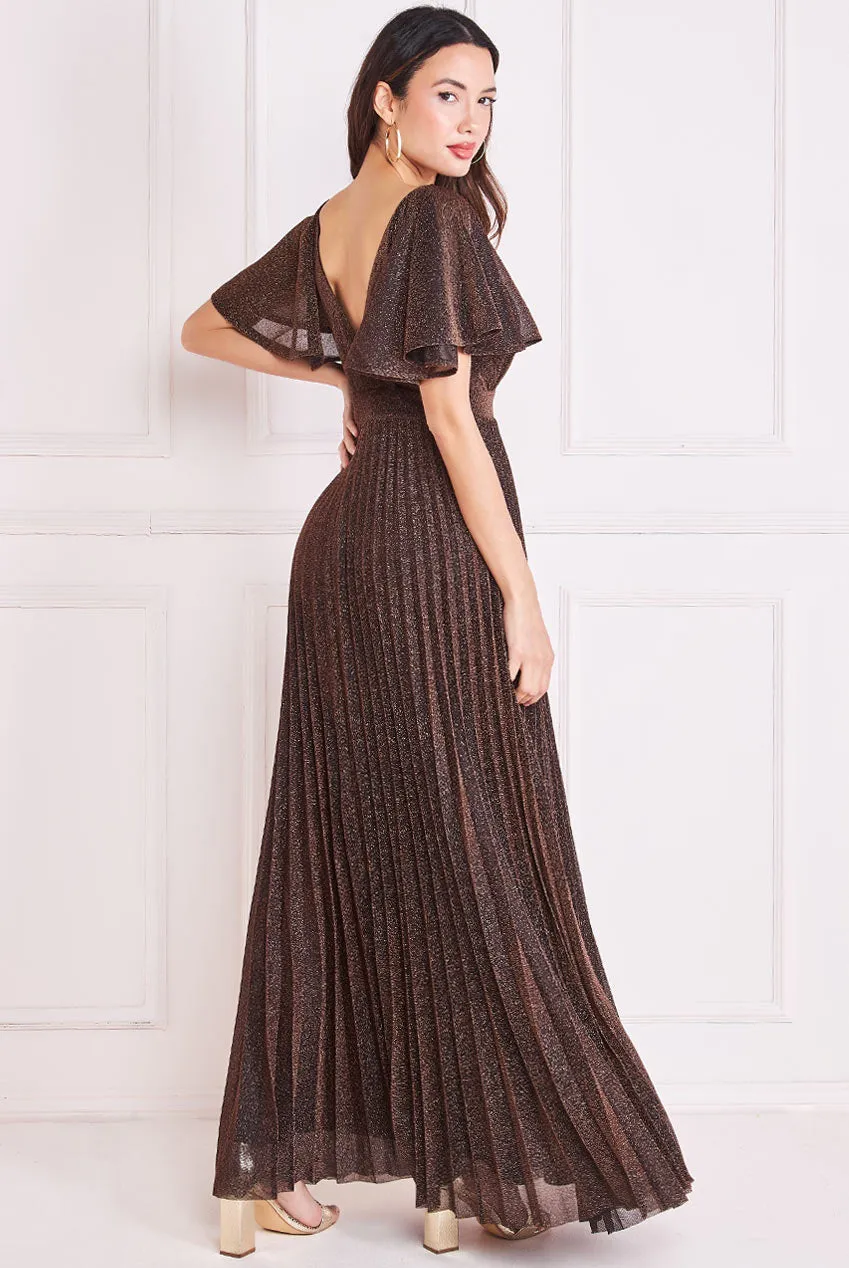 Princesa La Princessa CG3867 glitterkjole bronze – A-line