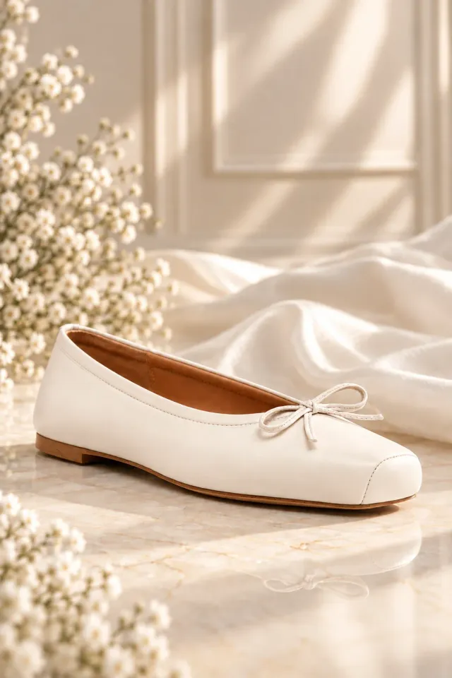 Panayotis Rosalie ballerina ivory sløjfe limited edition