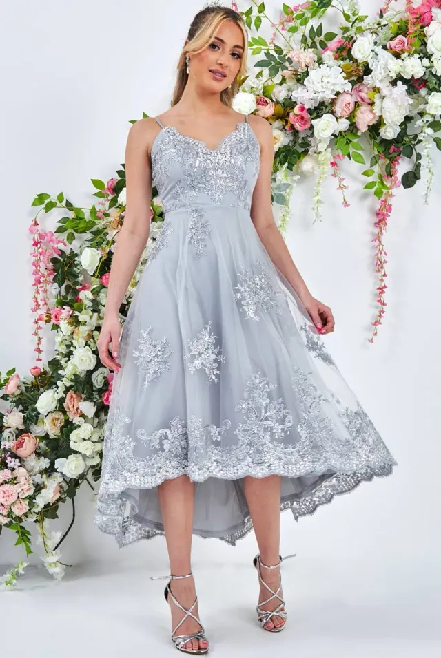 Princesa La Princessa CG3333 blondekjole sølv