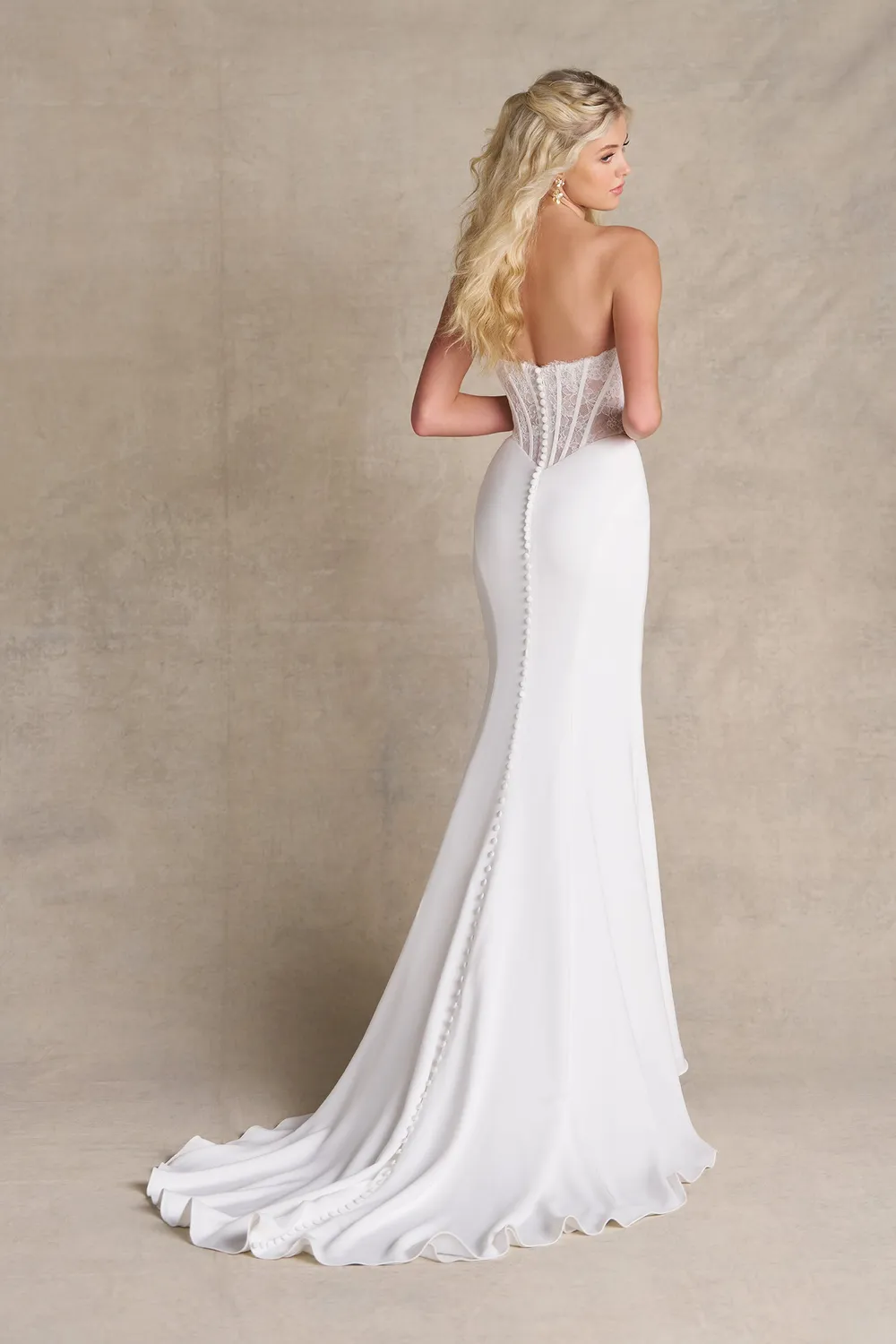 Allure Romance R3976 brudekjole Ivory blonder aftagelige ærmer