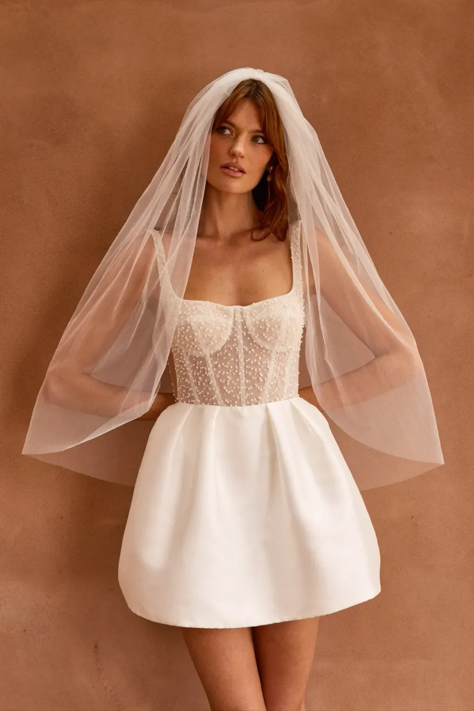 Made With Love Bridal Molly Veil brudeslør i tyl 1 m enkelt