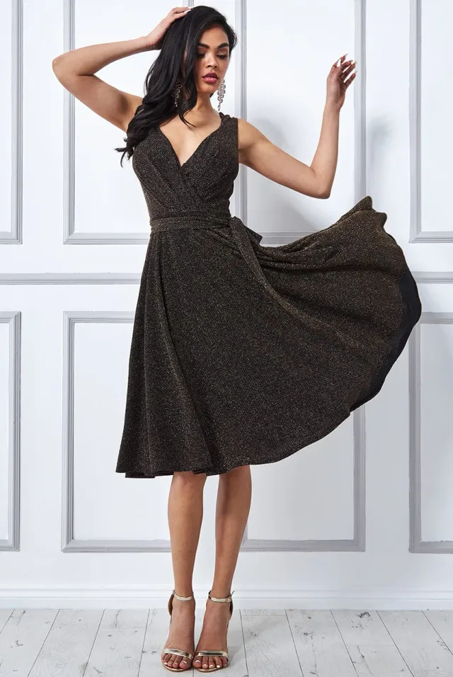 Princesa La Princessa CG3367 glitter midikjole