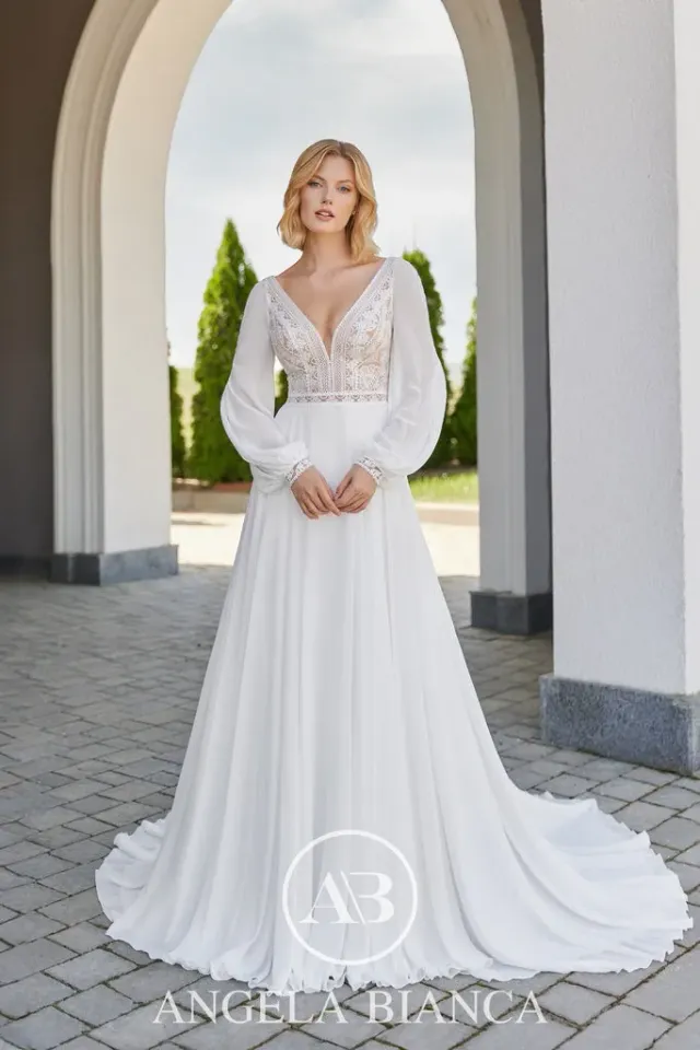 Princesa La Princessa ML1126 brudekjole ivory chiffon blonde