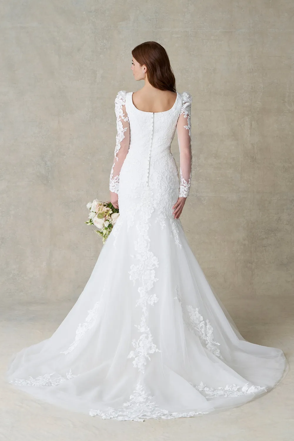 Allure Bridal Modest M805NC brudekjole ivory blonde