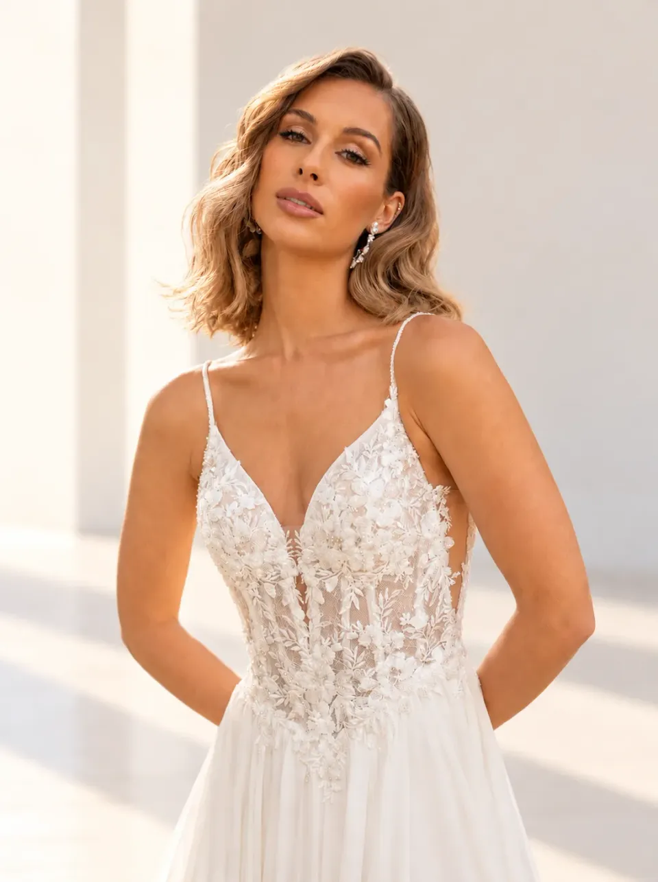 Panayotis Aisling 2027 brudekjole ivory chiffon