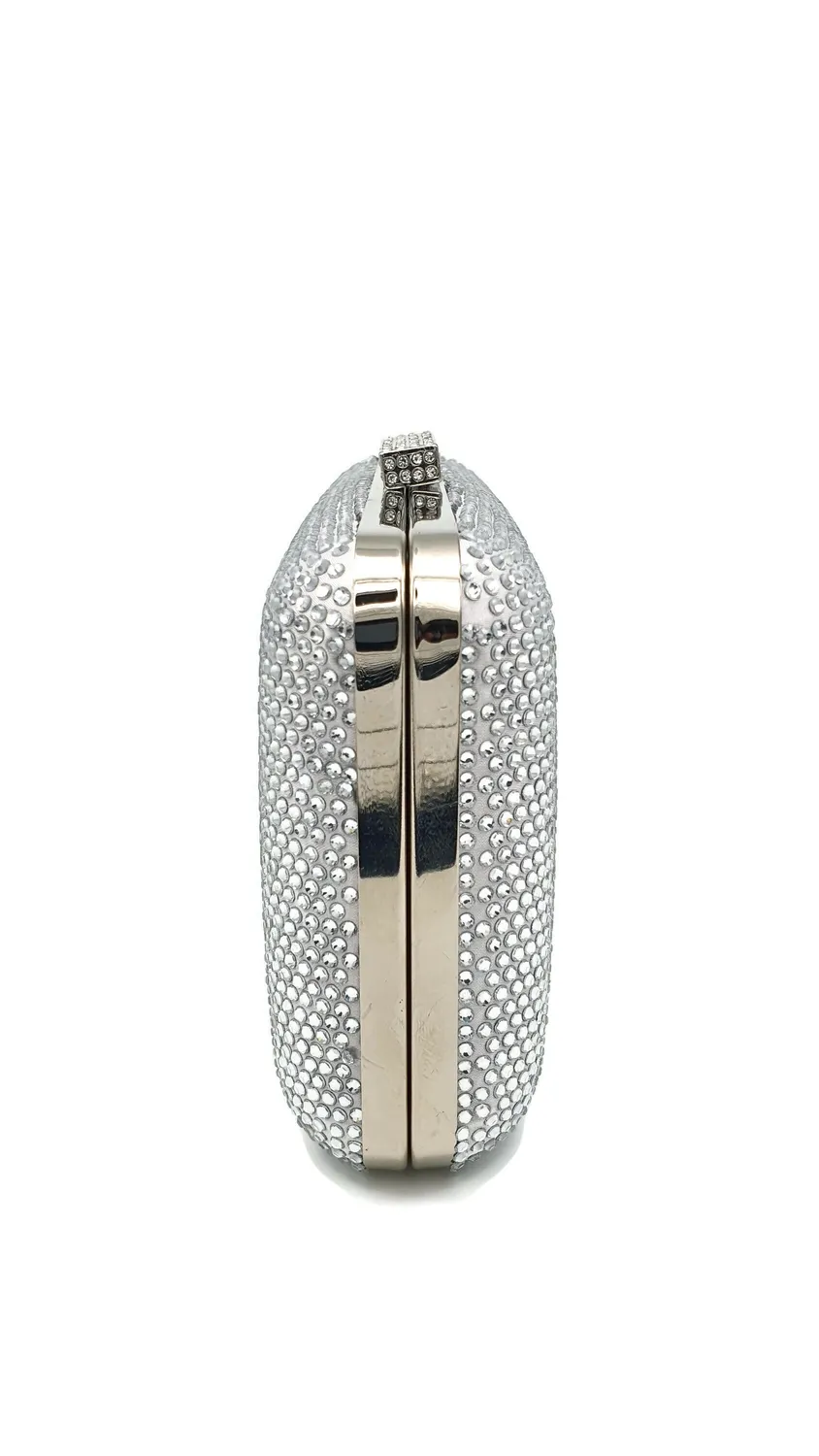 Princesa La Princessa EVB20102-silver clutch sølv med kæde