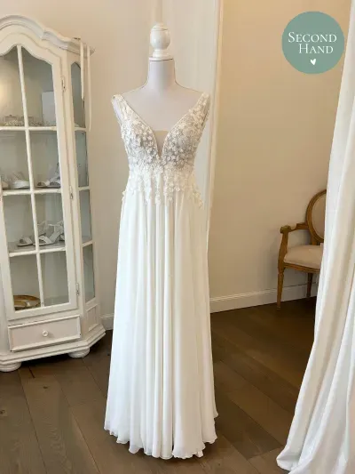 Sanna Lindström Sonja second hand brudekjole str. 36, 42, 46