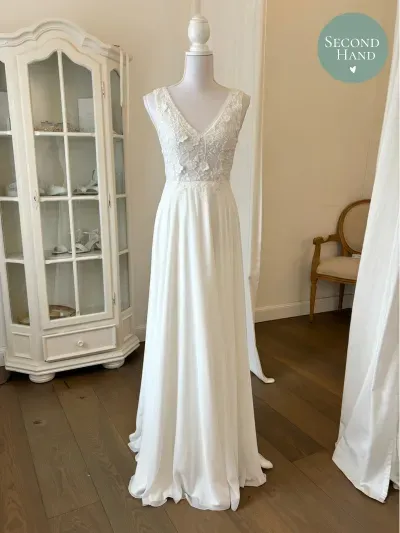 Sanna Lindström Melina second hand brudekjole str. 36