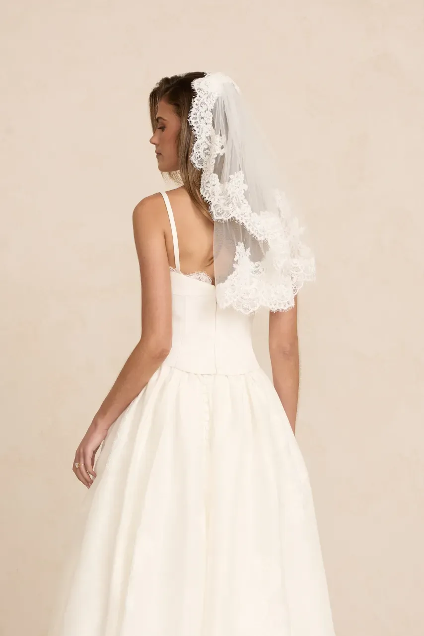 Made With Love Bridal Mini Harper brudeslør kort tyl