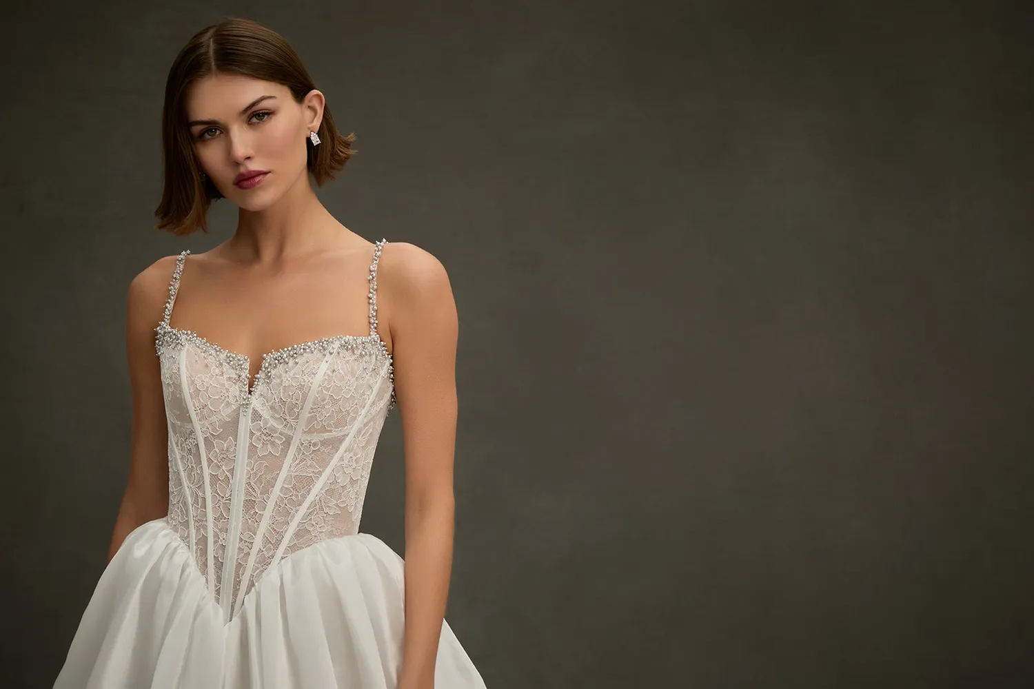 Allure Bridal MJ1288 Clementine brudekjole ivory/champagne/sølv organza