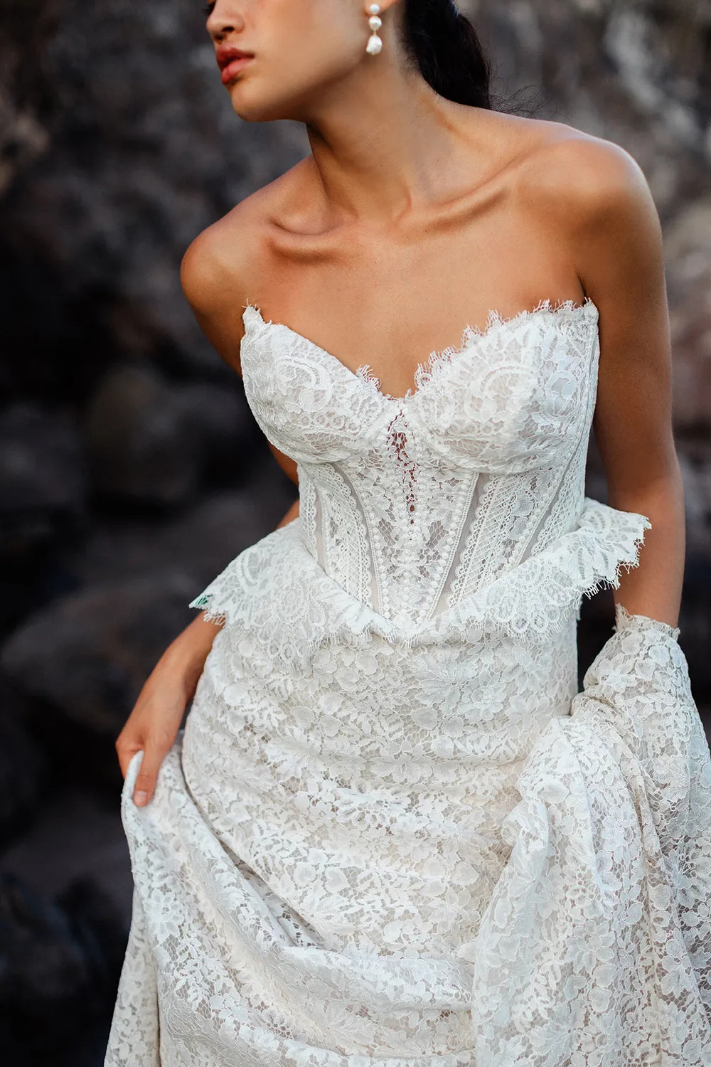 Wilderly Bride F412 Indigo brudekjole blonde fit-flare