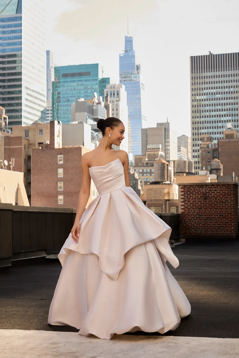 Allure Bridal Madison James MJ1277A Charlotte brudekjole rosé mikado